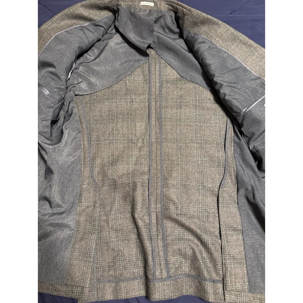 Joseph Abboud Lanificio di Pray 44R Blazer Sport Coat Jacket Gray Glen Plaid - Picture 11 of 11